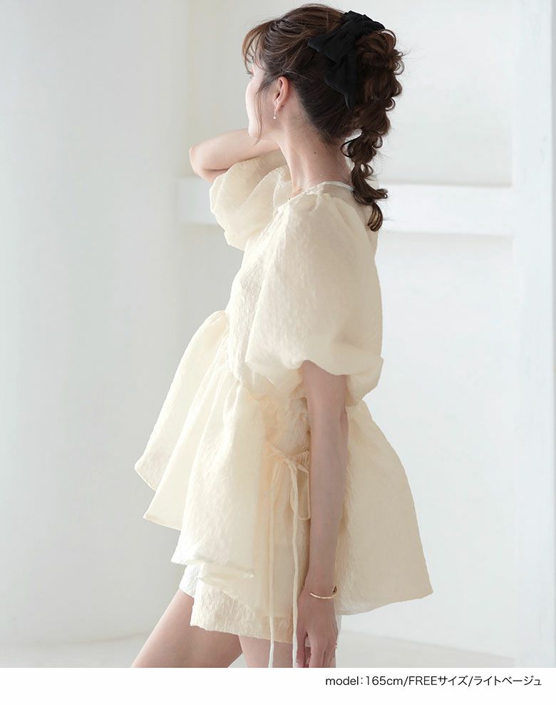 ♥️新品未使用♥️ MICALLEMICALLEバルーンスリーブサイドライントップス E789D482-F1F9-460B-B817-