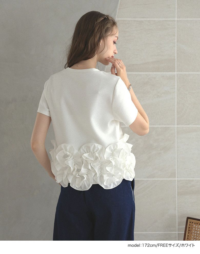 【新品未着用】meraki ヘムラインデザインTシャツ MERAKI（ファッション） tシャツ ヘムラインデザインTシャツ