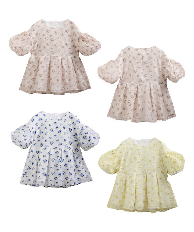 flowerさん専用 7/15 12:30～発売！□フラワーボックスプリーツブラウス 花柄